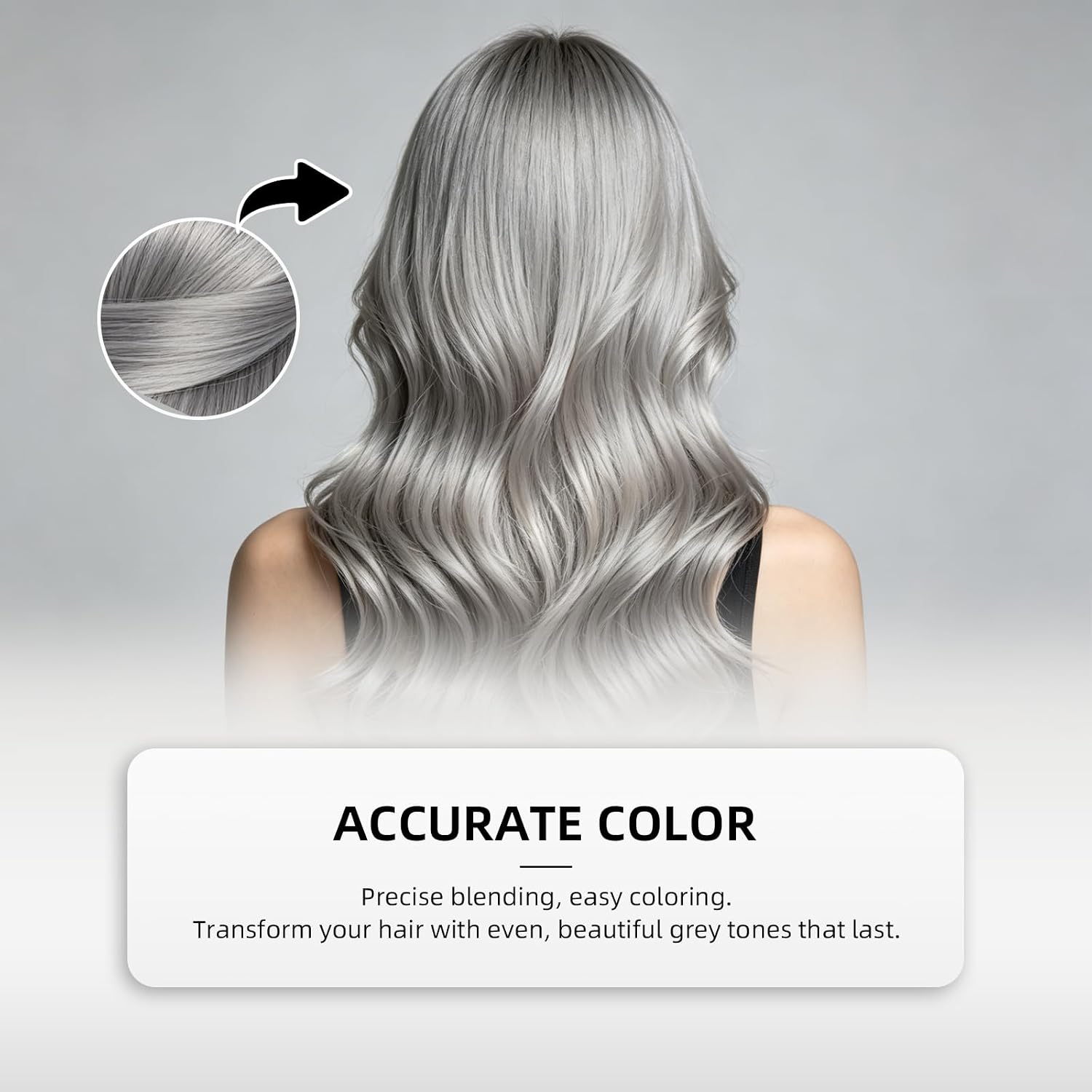 Silver Hair Dye – Silver Gray Hair Color for Lightened & Bleached Hair, 2-in-1 Nourishing Color & Conditioner, Suitable for All Hair Types, 3.53 Fl Oz (2pcs)