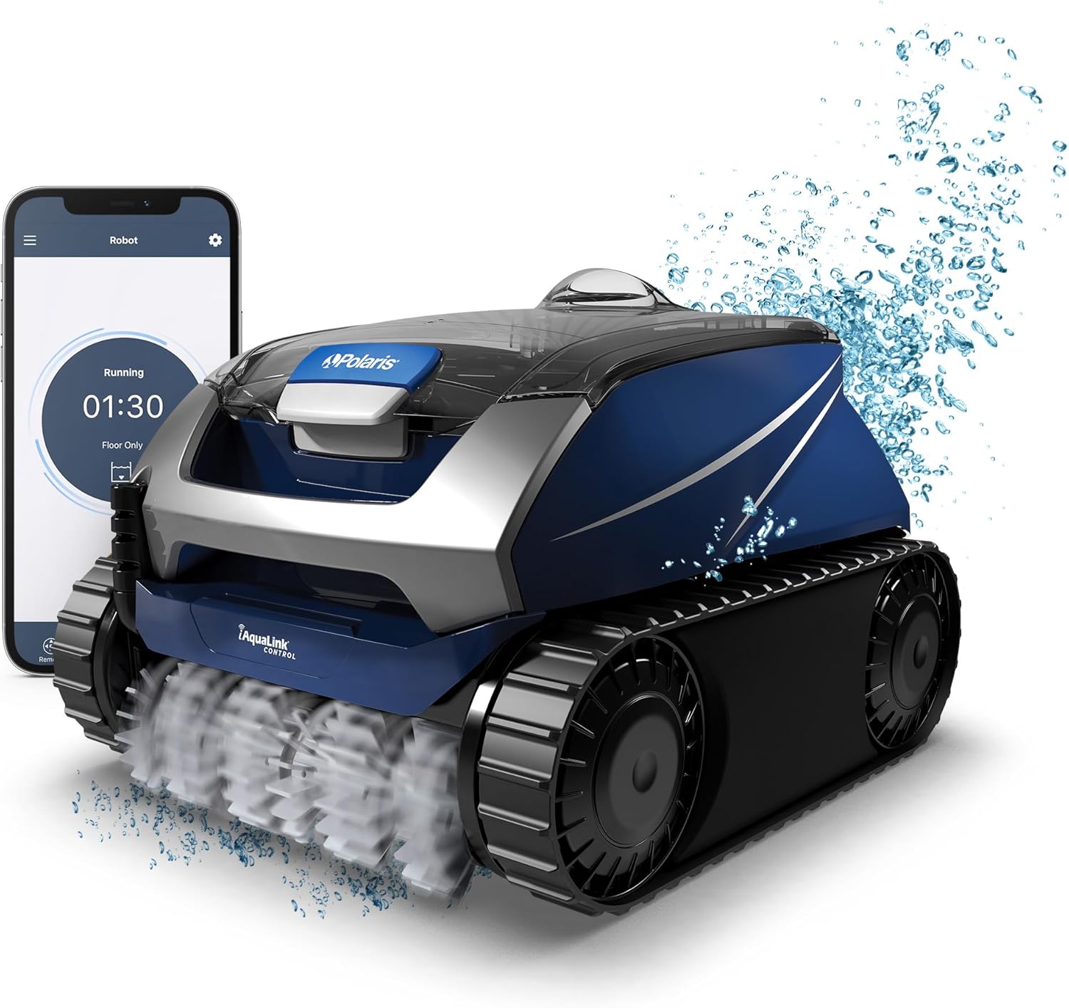 Product image of Polaris Epic 8642 iQ Robotic Pool Cleaner, Convenient App Control for Effortless Cleaning Anywhere Powered by iAquaLink, Double Helix Brush & Tangle Reducing Swivel