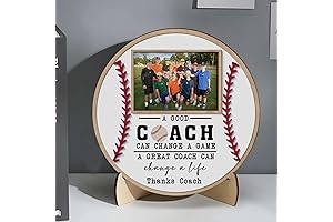 Coach Picture Frame - A Great Coach Can Change A Life Wooden Wall Hanging Plaque