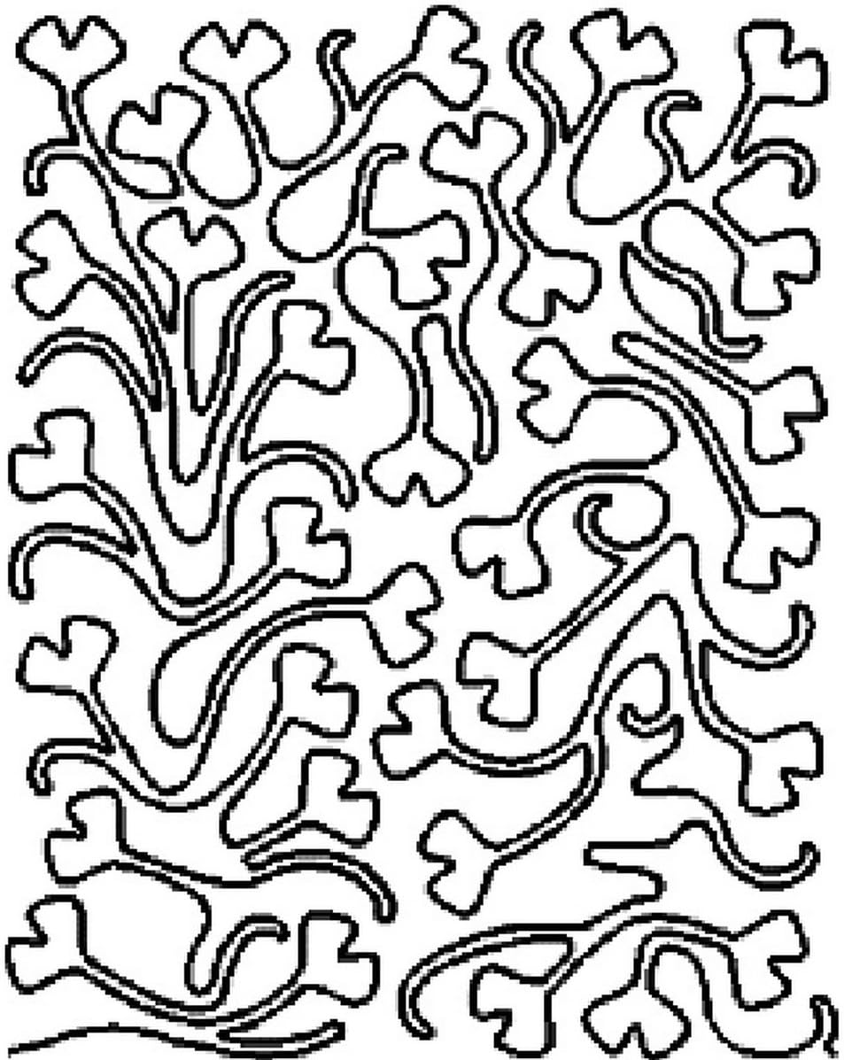 11.5" Ginkgo Stipple Quilting Stencil by QCI - EL340