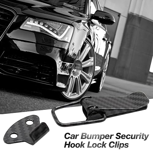Vista 14 de MDEOOSKY 4 clips para parachoques automático, clips de bloqueo de gancho de seguridad para parachoques de automóvil, clip de parachoques automático