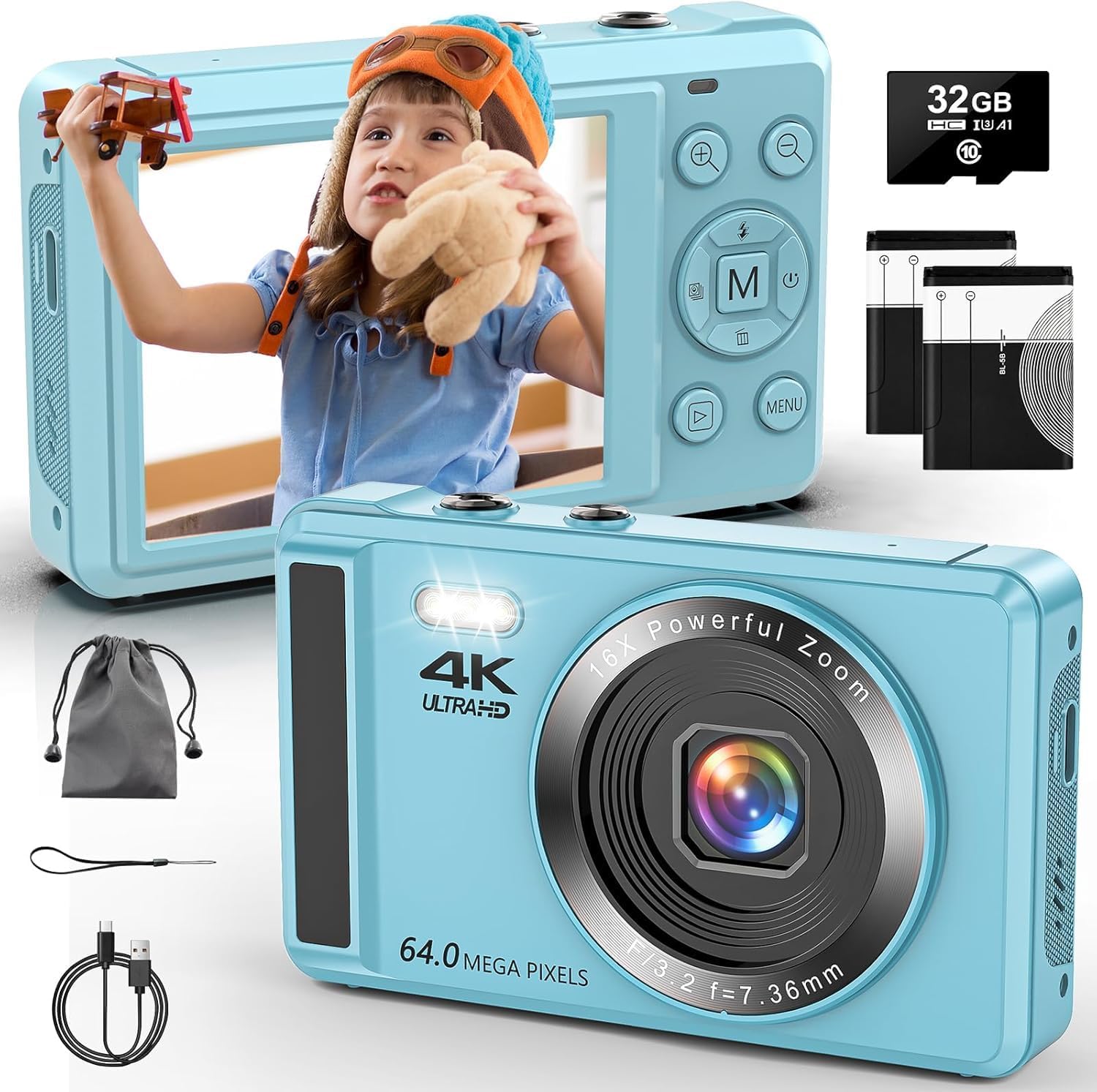 Amazon.com : Digital Camera - 4K 64MP Digital Cameras for Photography ...