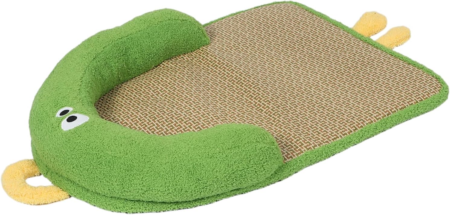 Rattan Cooling Bed for Pets Breathable Dog Cat Sleeping Mat Nonslip Indoor Outdoor Use Portable Design Easy to Cooling Cushion for Various Pet