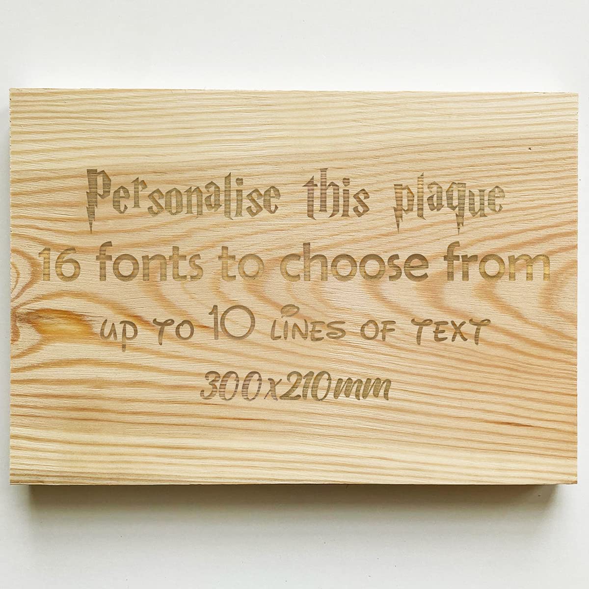 Cutncraft Designs Personalised Large Wooden Sign Plaque Custom Made Wall Door Decor Idea 30 x 21 x 2cm (11.8"x8.2"x0.8")