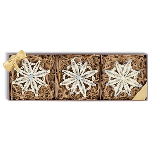 Box Set of Quilled Snowflake Ornaments