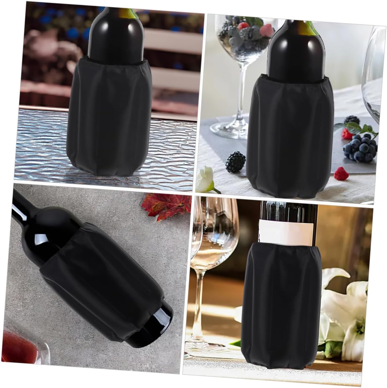 Cabilock Wine Bottle Chiller Sleeve Reusable Gel Ice Packs Wine Cooler for Lunch Boxes