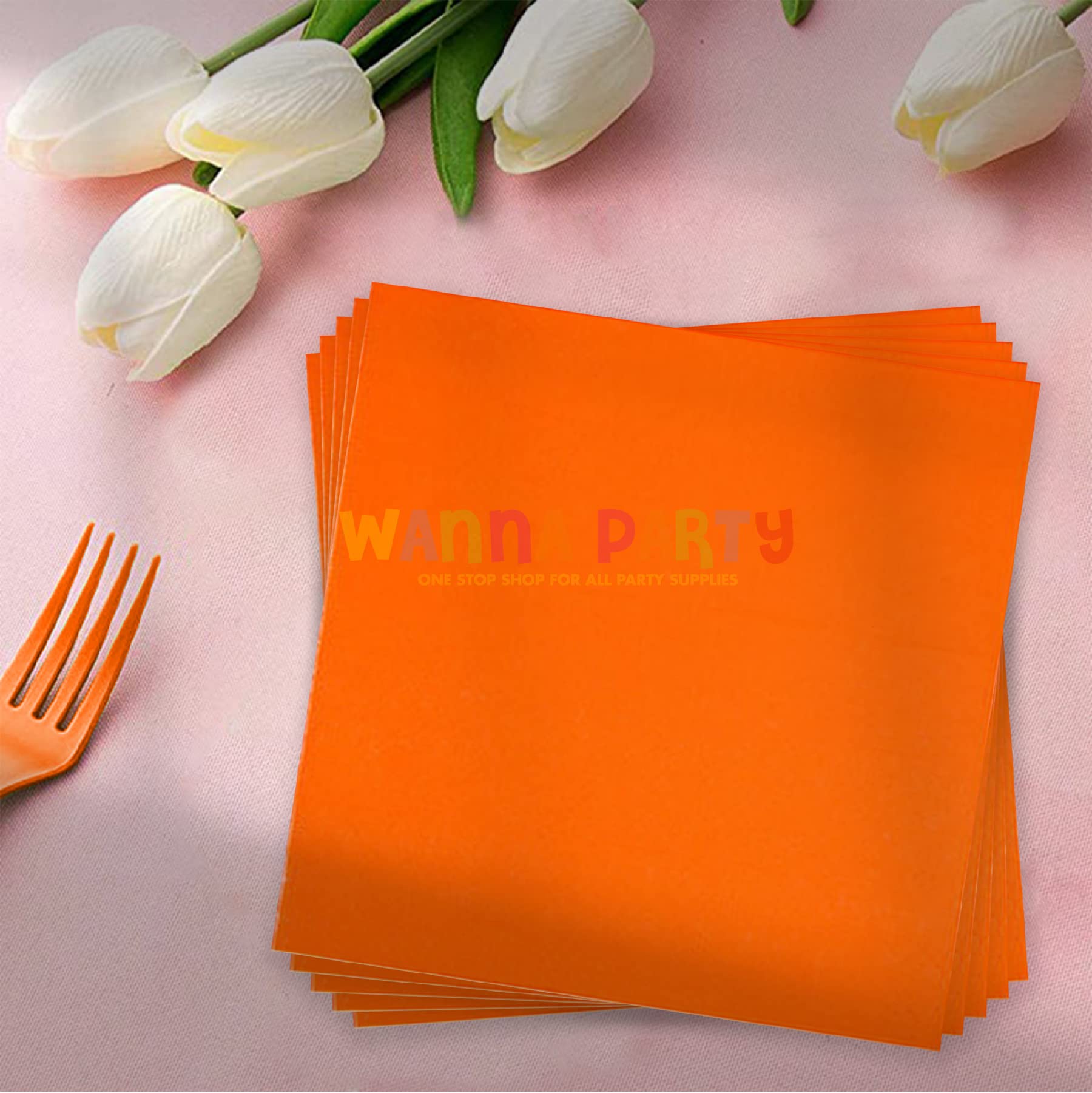 Wanna Party Orange Paper Napkins for Birthday Wedding Anniversary Party Tissue Paper Napkins 2 Ply (Pack of 20) (B0BD4PC3H1) Amazon Price History, Amazon Price Tracker
