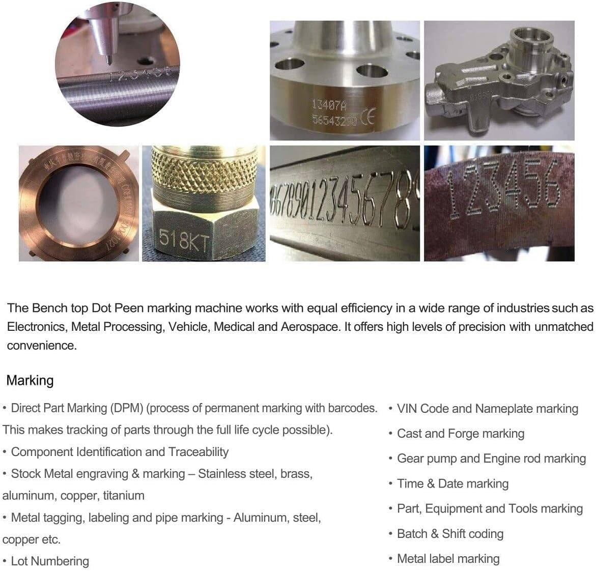 Máquina de marcado neumática, grabador rotativo para marcar placas de identificación, equipo de grabado neumático industrial para metal y otros materiales