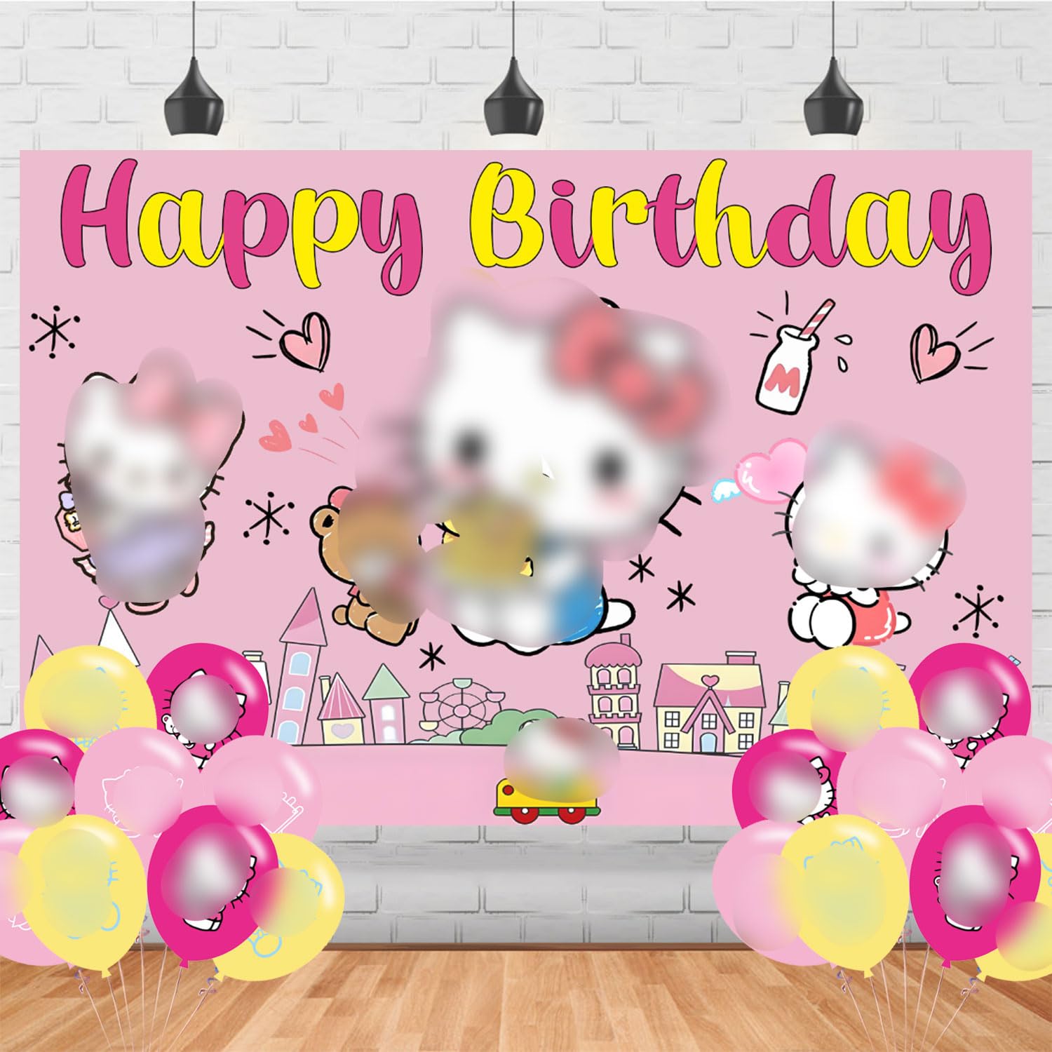 Cartoon Cats Birthday Party Backdrop Photo Background Cute Cartoon Cats Birthday Party Decorations Banner Super Kitties Girls Theme Photography