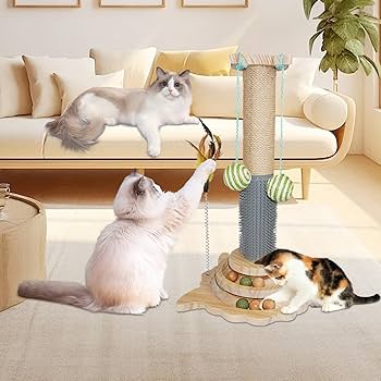 Amazon | Kickred 猫爪研ぎポール サイザル麻猫爪研ぎポール 高