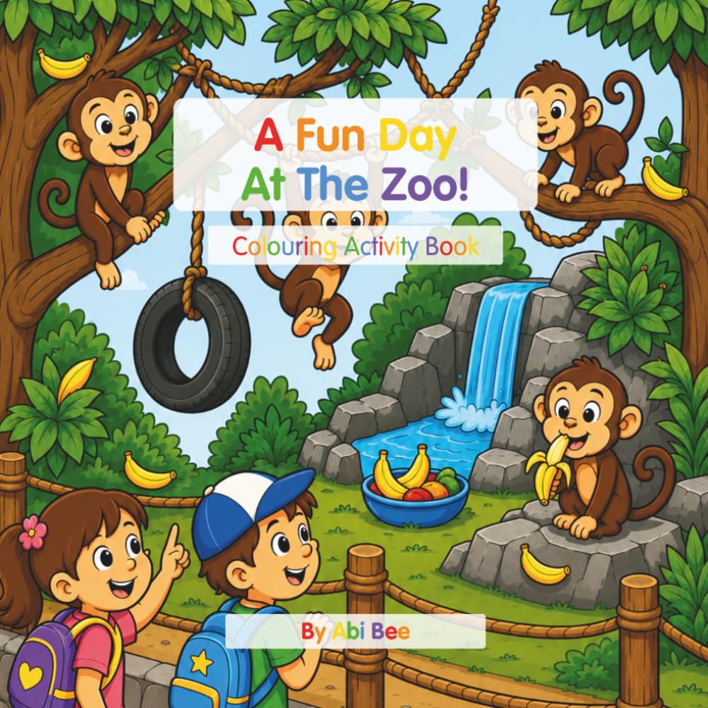 A Fun Day At The Zoo!: Colouring Activity Book