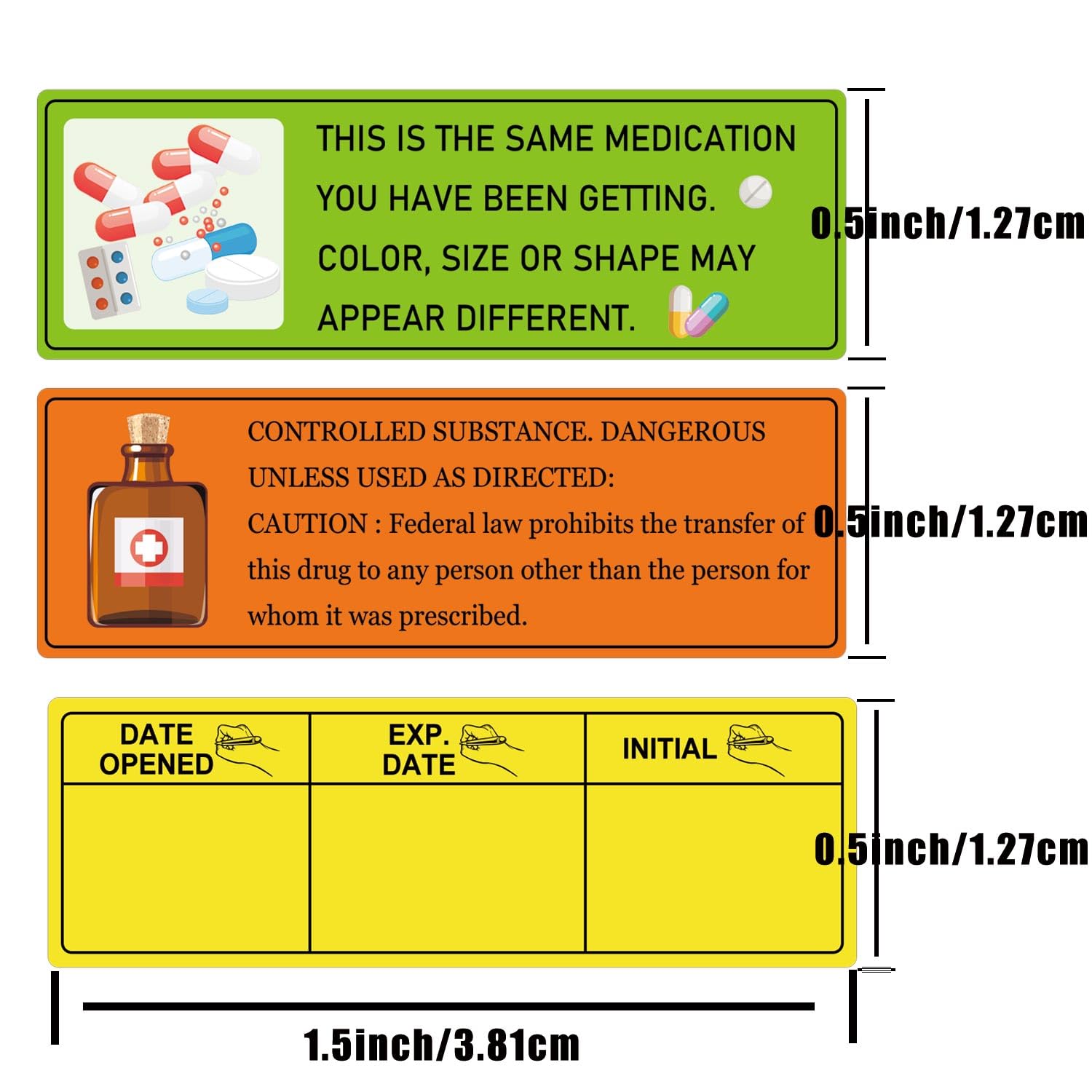 Medication Guide Sticker Pharmacy Warning Labels Give With Food Stickers - 500 Pcs Medication ...