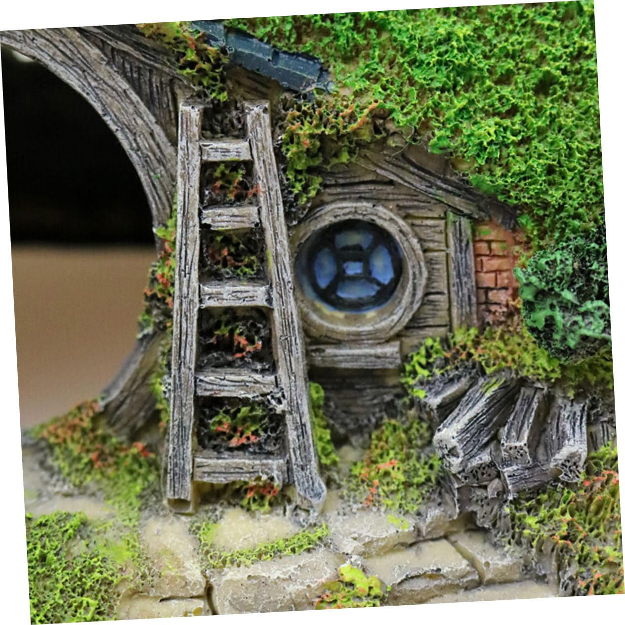 VANZACK Decoración De Acuario De Resina Forma De Castillo Casa Simulada para Peces y Reptiles Escondite Seguro y Atractivo para Tanques De Peces y Terrarios