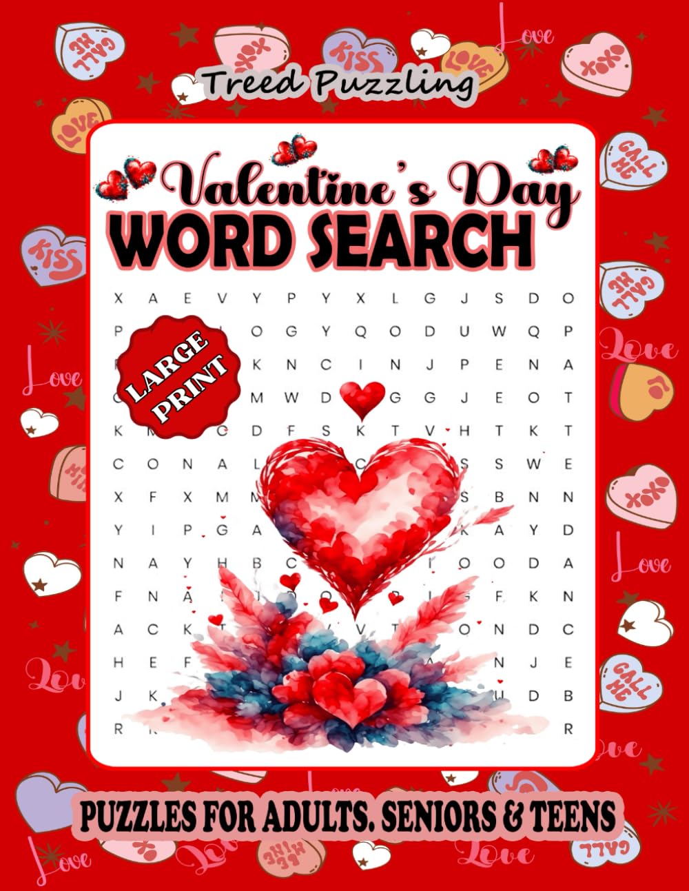Valentine's day word search: Relaxing Love-Themed Puzzles to Celebrate Romance, 60 Elegant & Stress-Relieving Word Search Puzzles | A Perfect Valentine’s Gift