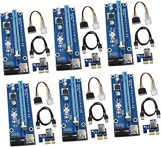 BETOOKY 6 Conjuntos Pci-E Riser Card Pci-E 1X A 16X Extensor Pci Express Adaptador De Extensão Pci Express Riser Pci-E Mining Card Adaptador Pci-E Mining Riser Pci-E Card Adaptador Placa