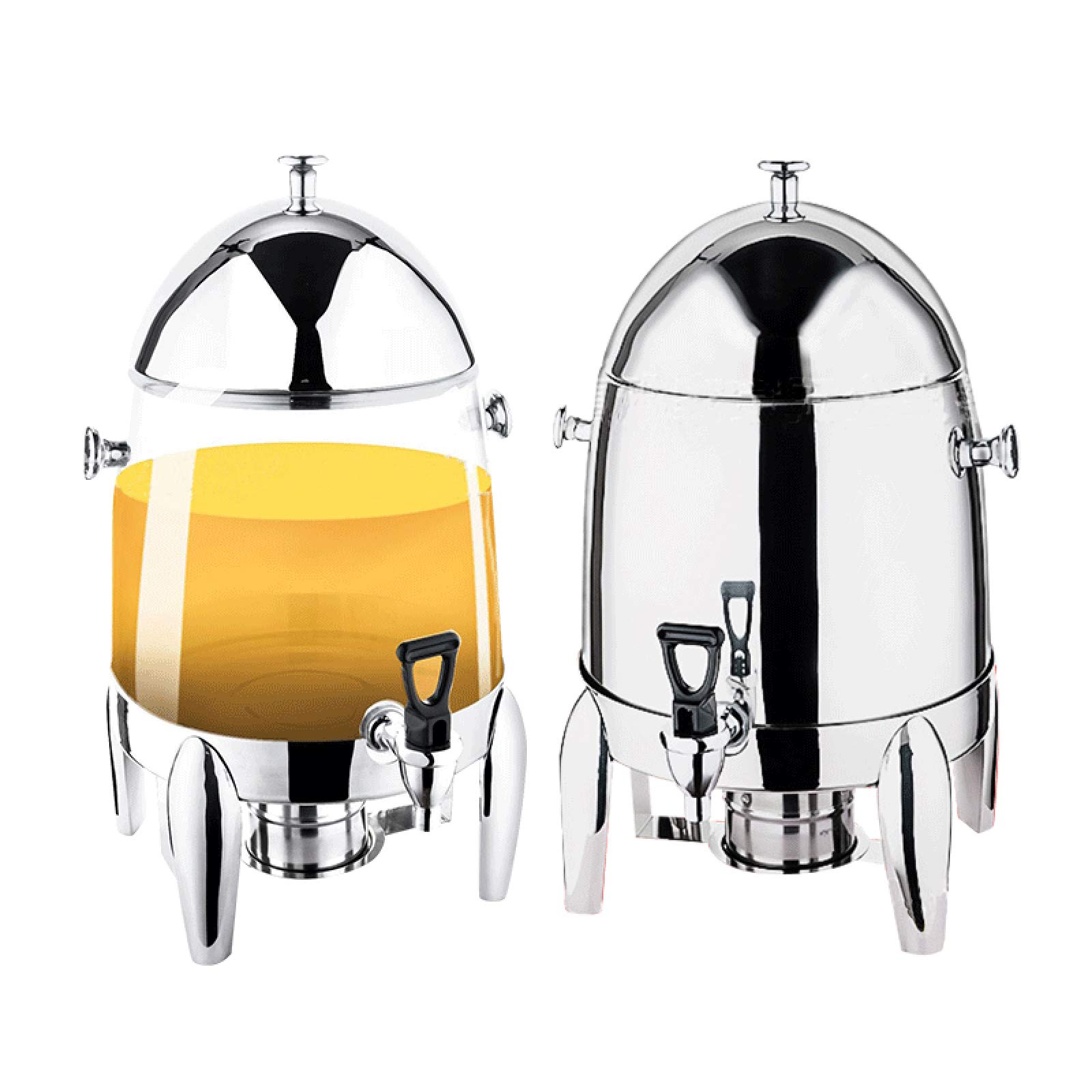 MYUYEE 2 Pack Stainless Steel Hot Beverage Dispenser Heavy-Duty Chafer Coffee Urn With Fuel Holders And Leak Free Faucet For Restaurants, Buffets, 12L Large Capacity,Stainless S