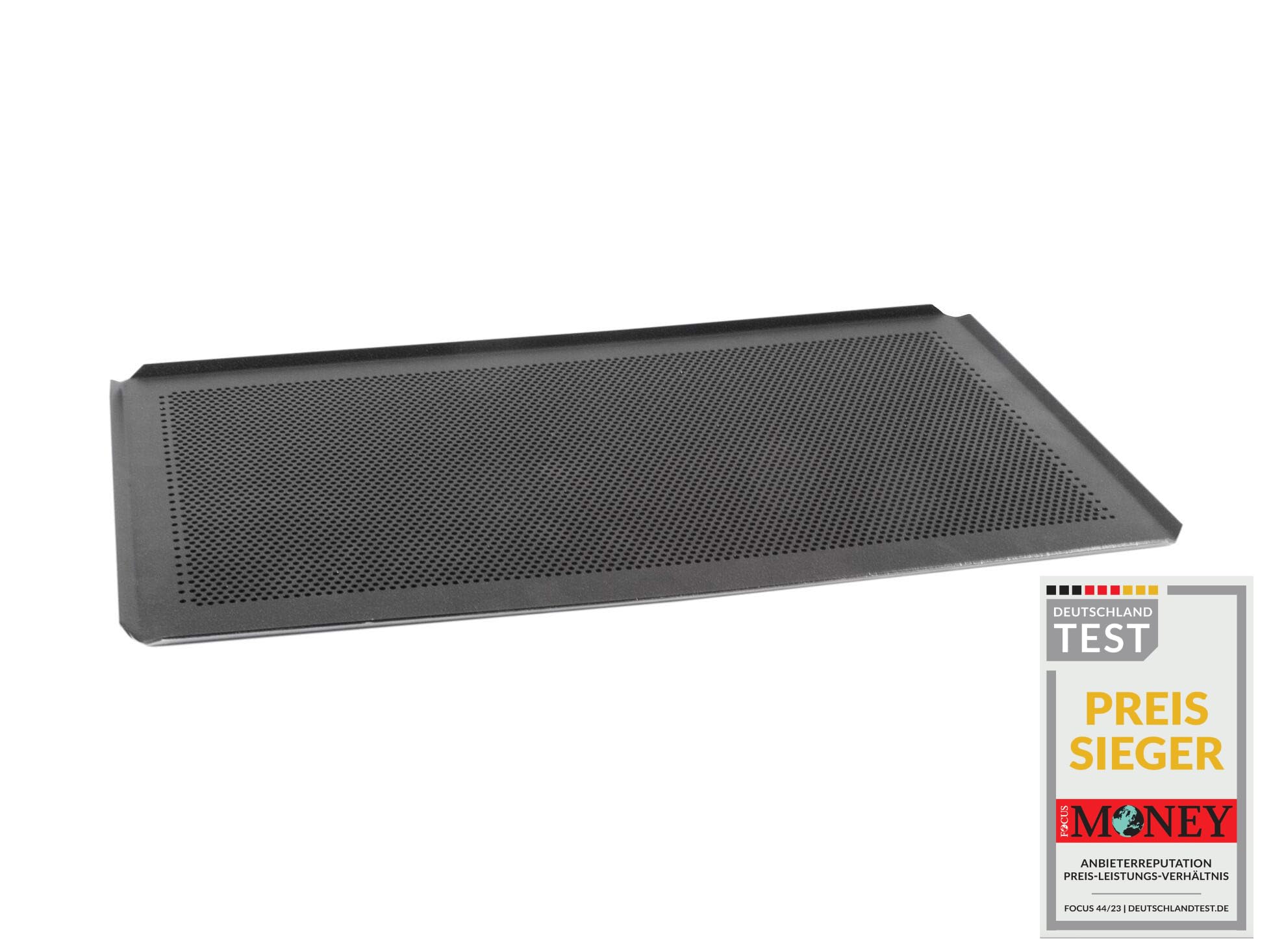 AMT Gastroguss GN 1/1 - Teglia da forno, 53 x 32,5 cm, forata in alluminio pressofuso, finitura antiaderente Lotan®, composto da 2 teglie da forno, AMZN-DUO-5333BBL-1