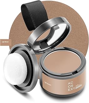 Root Touch Up Hair Powder, Instantly Root Cover Up Hairline Shadow Powder,Hairline Powde for Women Eyebrows, Gray Hair Coverage Touch Up For Men Beard Line,Bald Spots (Light Brown)