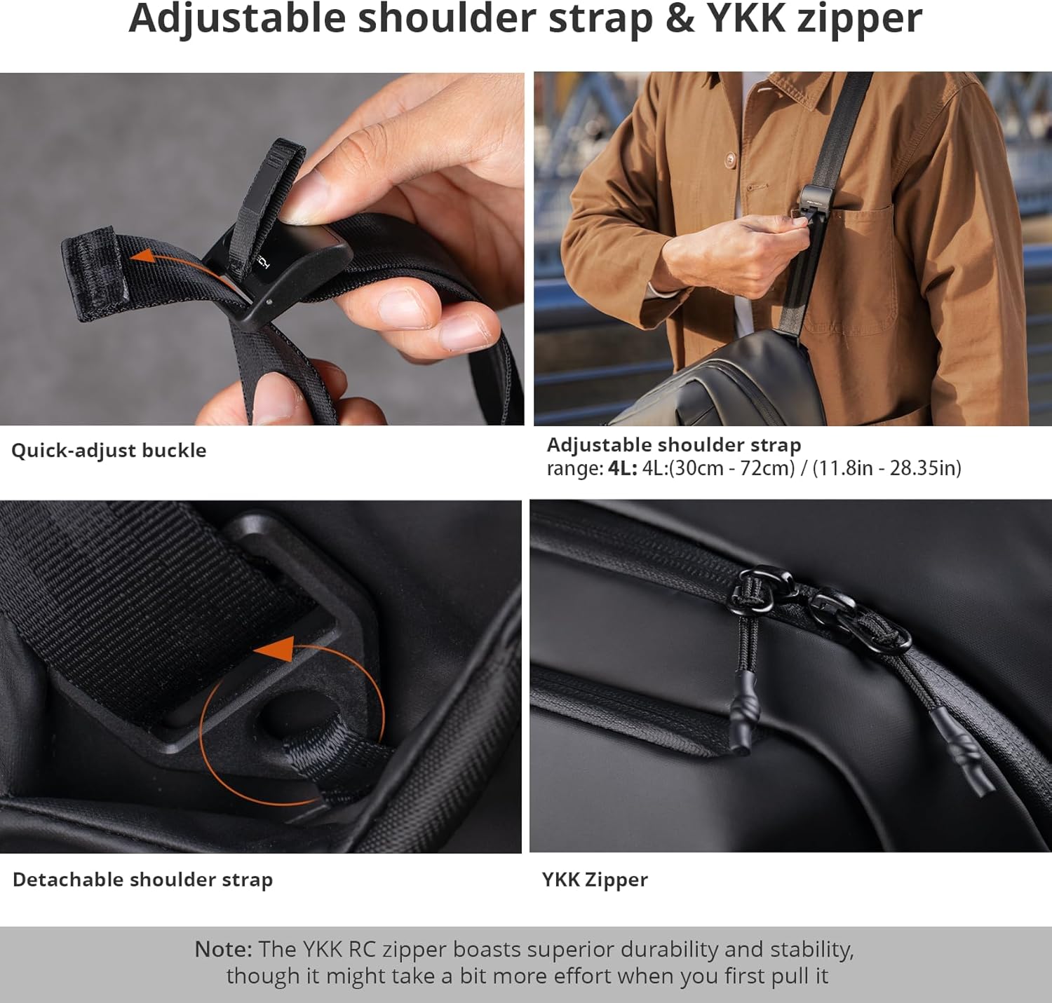 PGYTECH OneGo Solo V2 Camera Sling Bag, 4L Camera Chest Bag Crossbody Fanny Pack for Urban Travel Photographers, Small Camera Bag for Sony/Canon/Nikon/Mirrorless/Fuji Cameras - Image 5