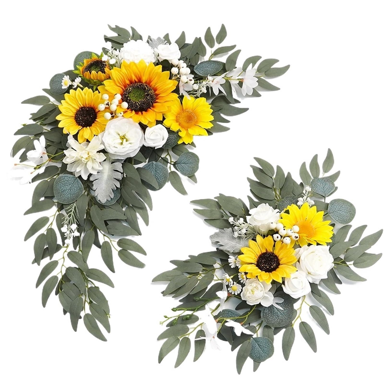 MOHUIED Artificial Floral Swags Terracotta Faux Flower Swags For Wedding Welcome Sign Backdrop Reception Flowers Ceremony Floral Decoration for Ceremony Backdrop, Fireplace and Door Decor(Color11)