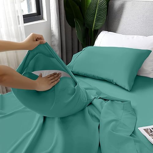 Miniatura 2 de Lux Decor Collection - Juego de sábanas de 4 piezas, sábanas de microfibra cepillada de 1800 hilos, sábanas y fundas de almohada de 16 pulgadas de