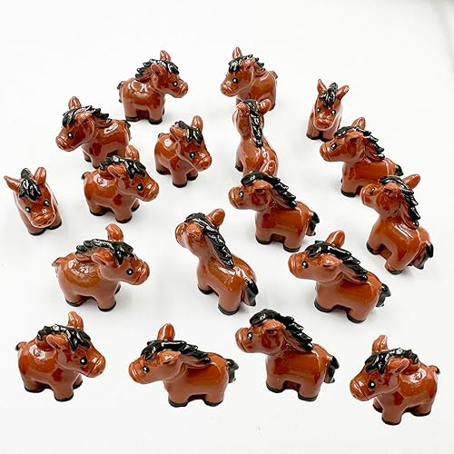 Mini figuras de caballo, 30 figuras miniatura de caballo de resina, figuras de potro de poni de plástico, adornos de modelo animal, estatua de