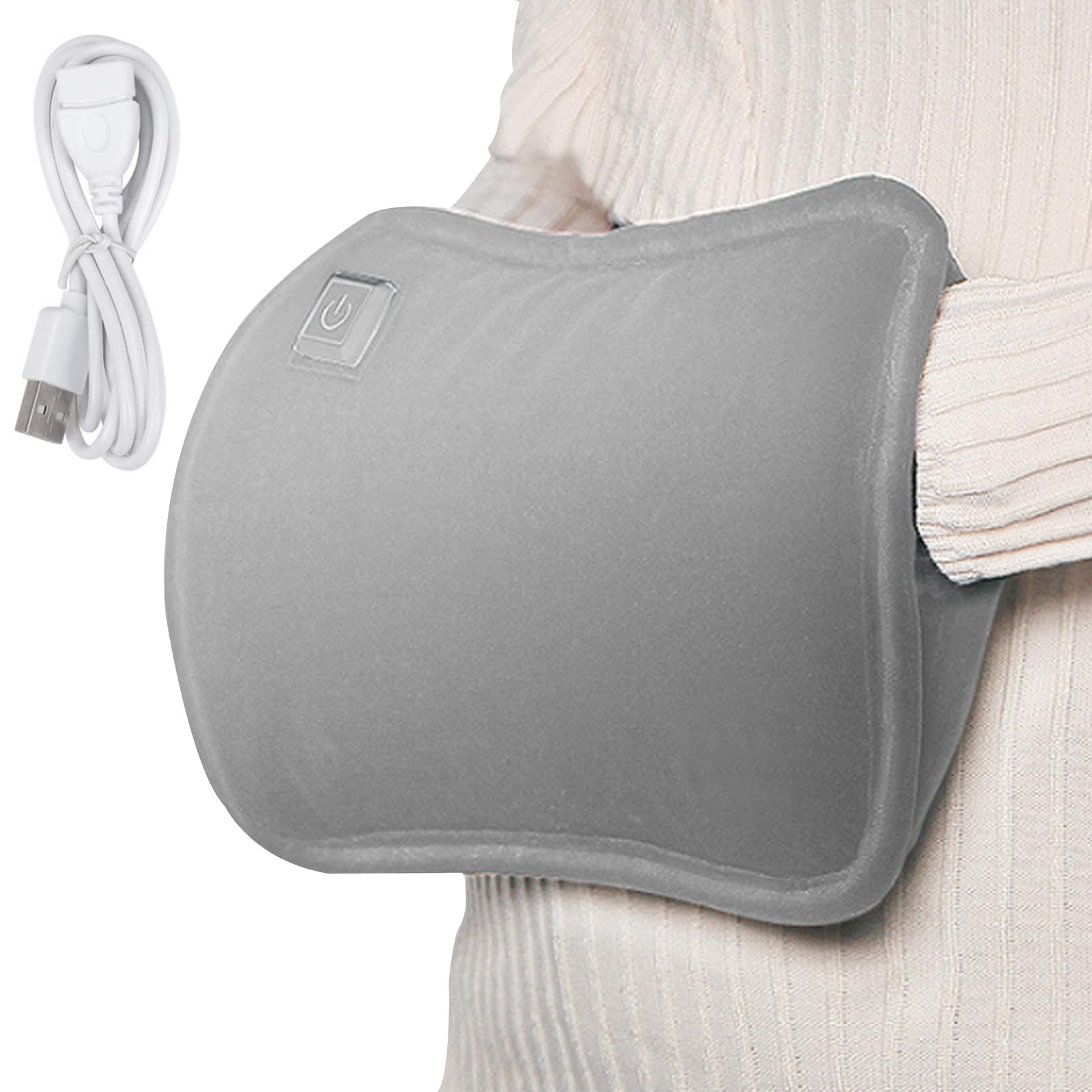 Hot Water Bag,Electric Hot Water Bottle with Flannel Cover 3 Heat Settings Foldable USB Rechargeable Hot Water Bottle Washable Bed Warmer Automatic Power-Off Hand Warmers for Winter