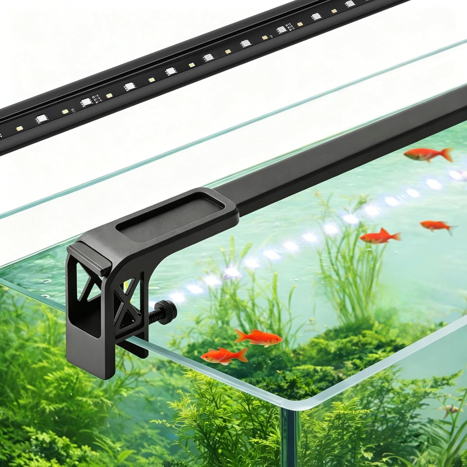 HITOP 30in Slim Aluminum Alloy Aquarium LED Light, Full Spectrum with Day/Night Mode & Timer, 10-Level Brightness, Adjustable Lighting for Planted Tank & Fish Tank Freshwater Fish