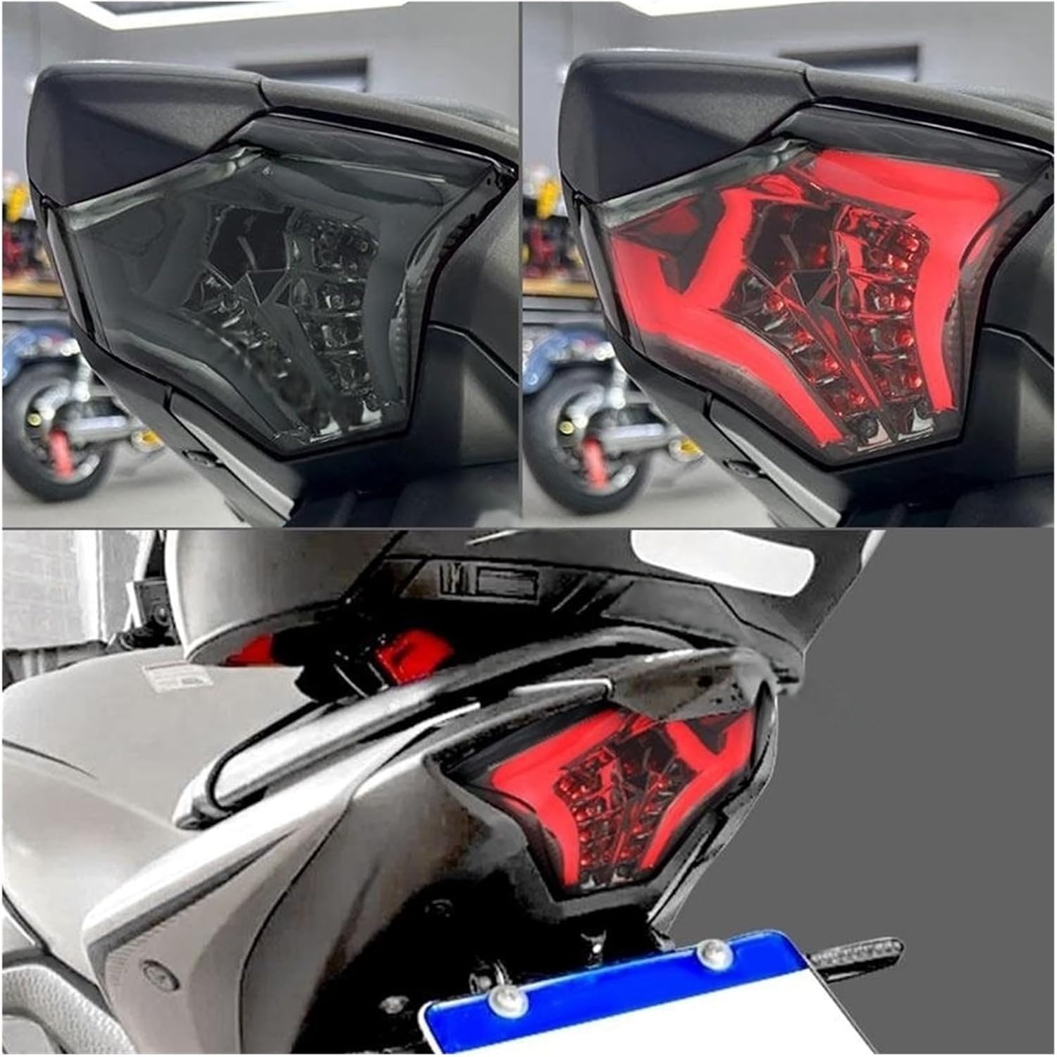 Luz de Freno Trasera Moto Para R3 R25 2013-2020 Intermitente de motocicleta Luz trasera LED Luz de freno trasera Lámpara indicadora 12v