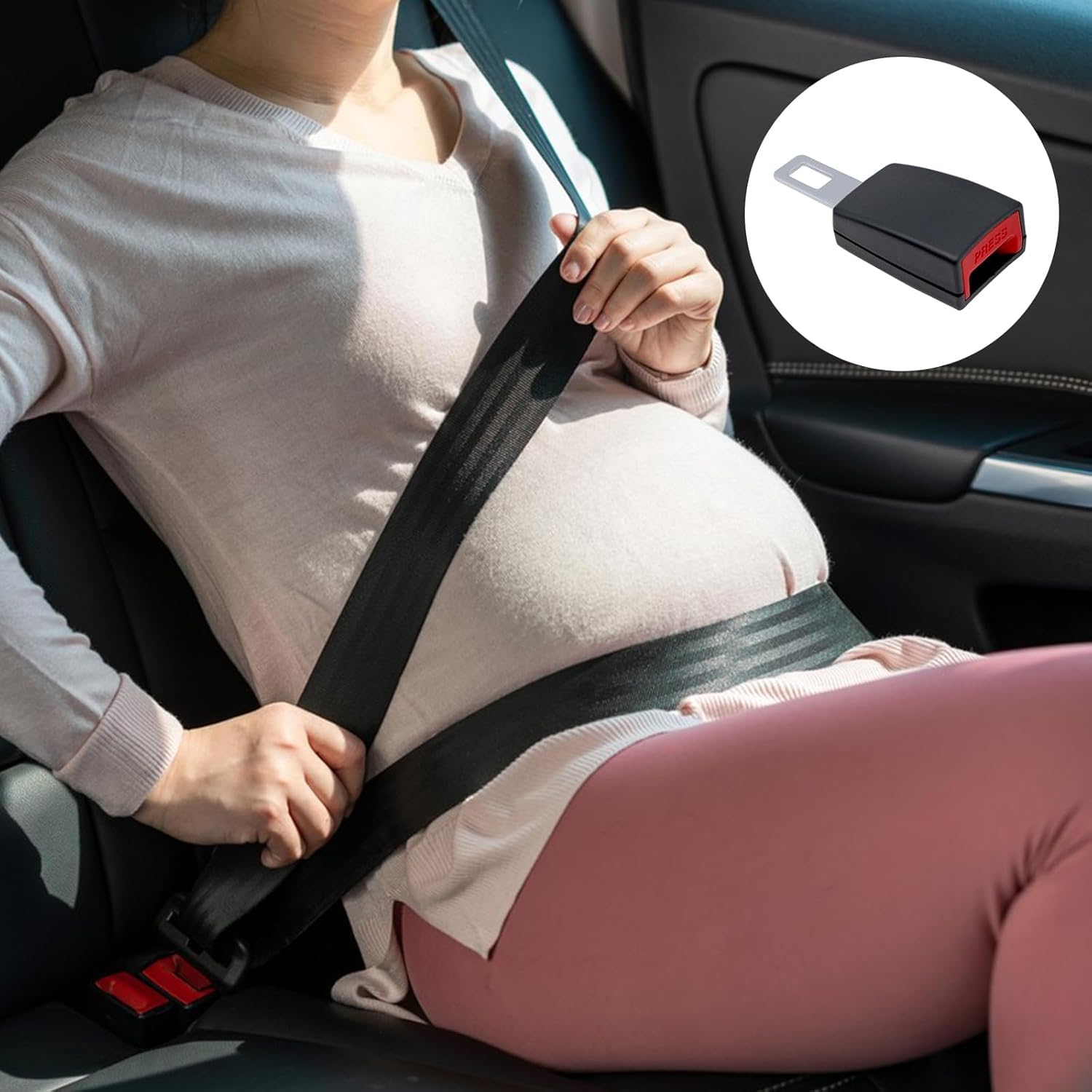 2 Pack Car Parts Universal,Car Seat Buckle Holder,Car Seat Belt Clips Adiuster,undo alarm for belt for truck car,Suitable for Most Different Auto Models — view 5
