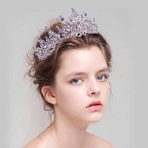 Miniatura 5 de Corona de cumpleaños, banda de cumpleaños, coronas de cumpleaños para mujer, banda de reina de cumpleaños, tiara morada, decoraciones de cumpleaños,