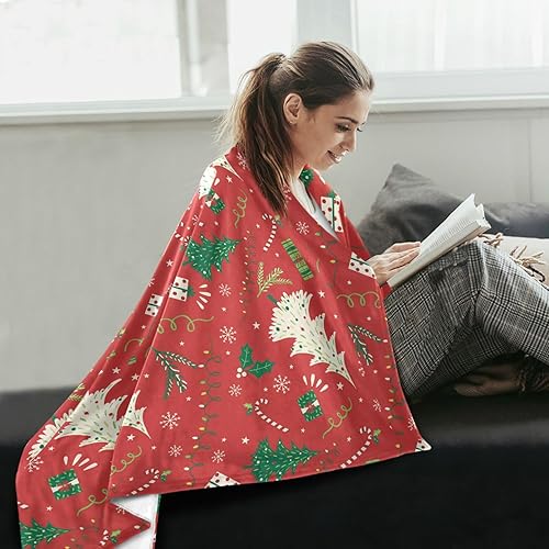 Miniatura 6 de Christmas Tree Ornament Flannel Sofa Throw Blanket for Adults Kids, Comfy Fall Blanket for Travel Couch Bedroom, 60"x90" Throw Blanket