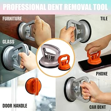 Dent Puller, Car Dent Repair Kit Paintless Dent Removal Tool, Suction Cup Dent Puller Kit for Cars, Heavy Duty Portable Dent Remover, Auto Body Repair Tool for Hail Damage, Bumper & Door Dings