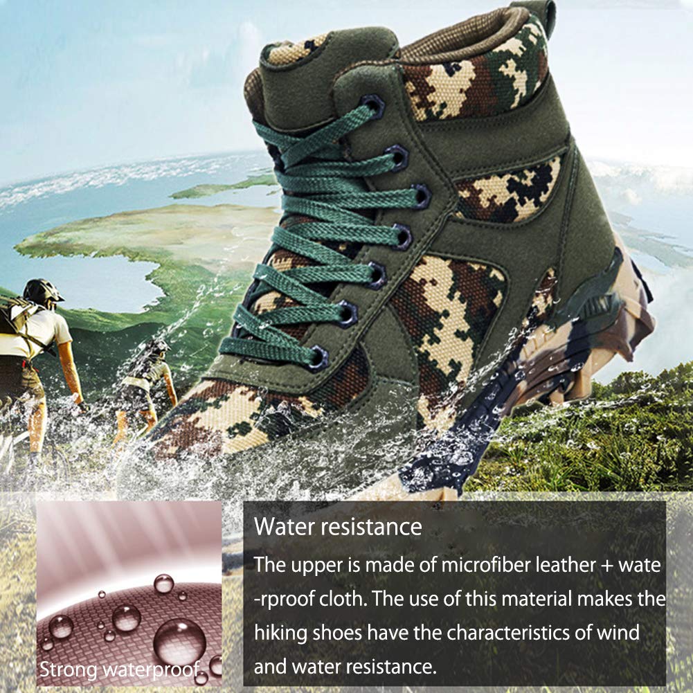 Stivali Militari Impermeabili da Uomo Stivali Tattici da Combattimento nel Deserto da Esterno Commando Stivali da Combattimento | Scarpe da Trekking Invernali all'aperto