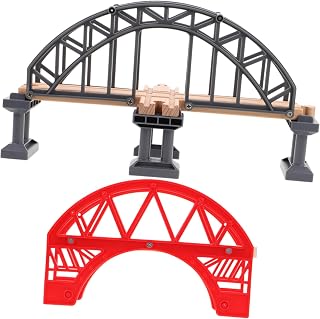 SUPVOX Juguetes De Vías Puente Artesanal Pequeño Simulación De Tren Divertido