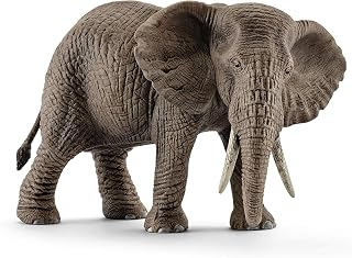 Schleich Wild Life 6" Female African Elephant Toy - Realistic Tusks, Textured Skin, Durable Safari Figurine for Kids 3+ Play