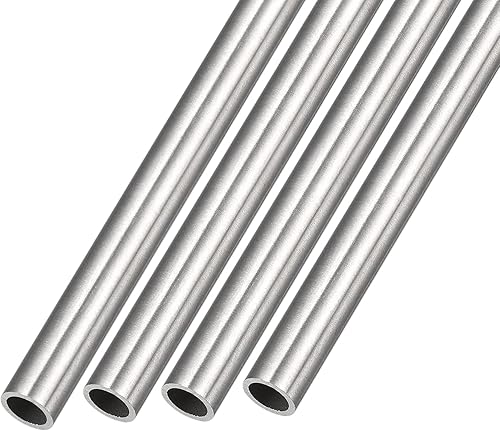 METALLIXITY Tubo de acero inoxidable 304 (0.315 in de diámetro exterior x 0.039 in pared T x 9.843 in de largo), 4 piezas, tubo recto - para muebles