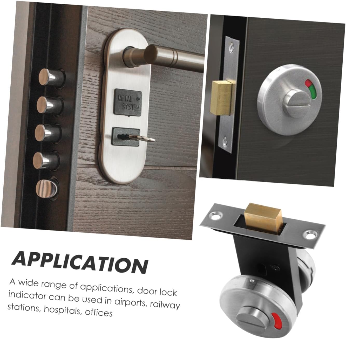 Door Security Lock Latch Bathroom Door Lock Privacy Indicator Easy Access