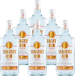Seagers, Gin Nacional Seagers Dry Gin 1l 6 Unidades