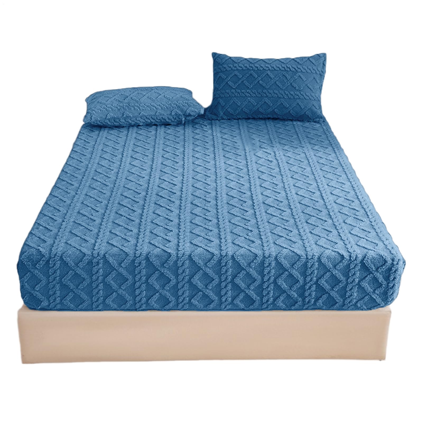 Drap de lit élastique matelassé en velours de qualité supérieure