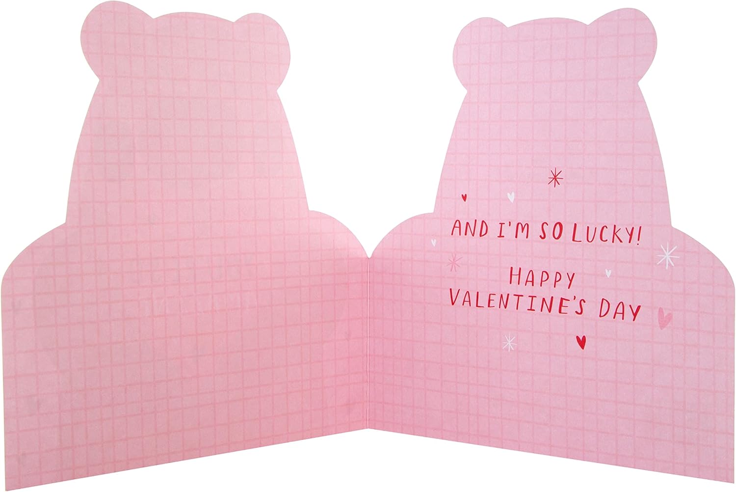 Hallmark Valentines Card, Valentines Day Card, Cute Bear Design, Hearts, Pink