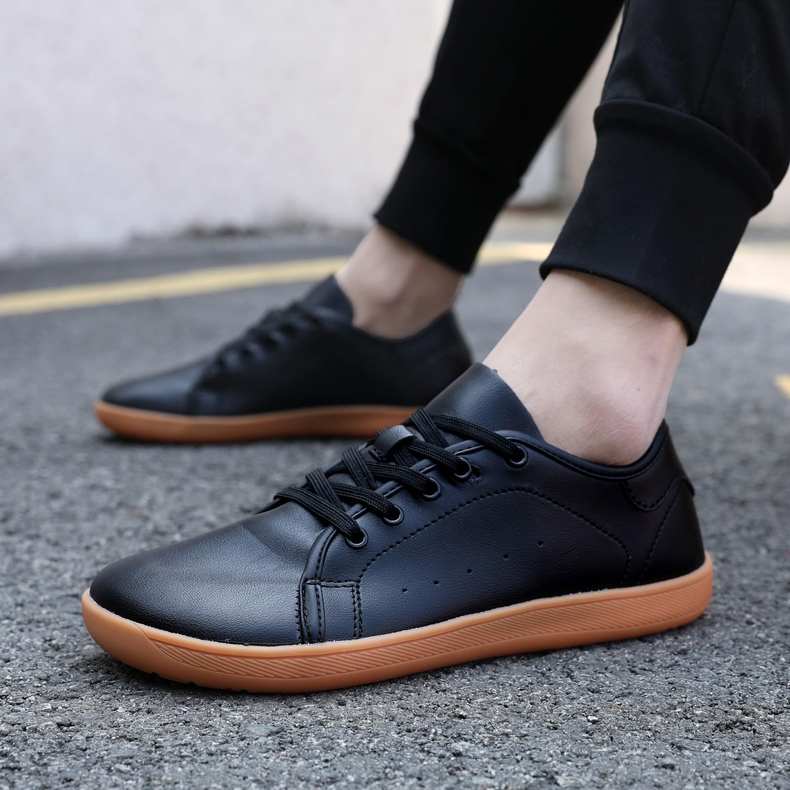 Generisch Zapatos para hombre, zapatillas antideslizantes para correr, ligeras, transpirables, antideslizantes, de piel lisa, zapatos descalzos, para exteriores, senderismo, zapatos deportivos cómodos