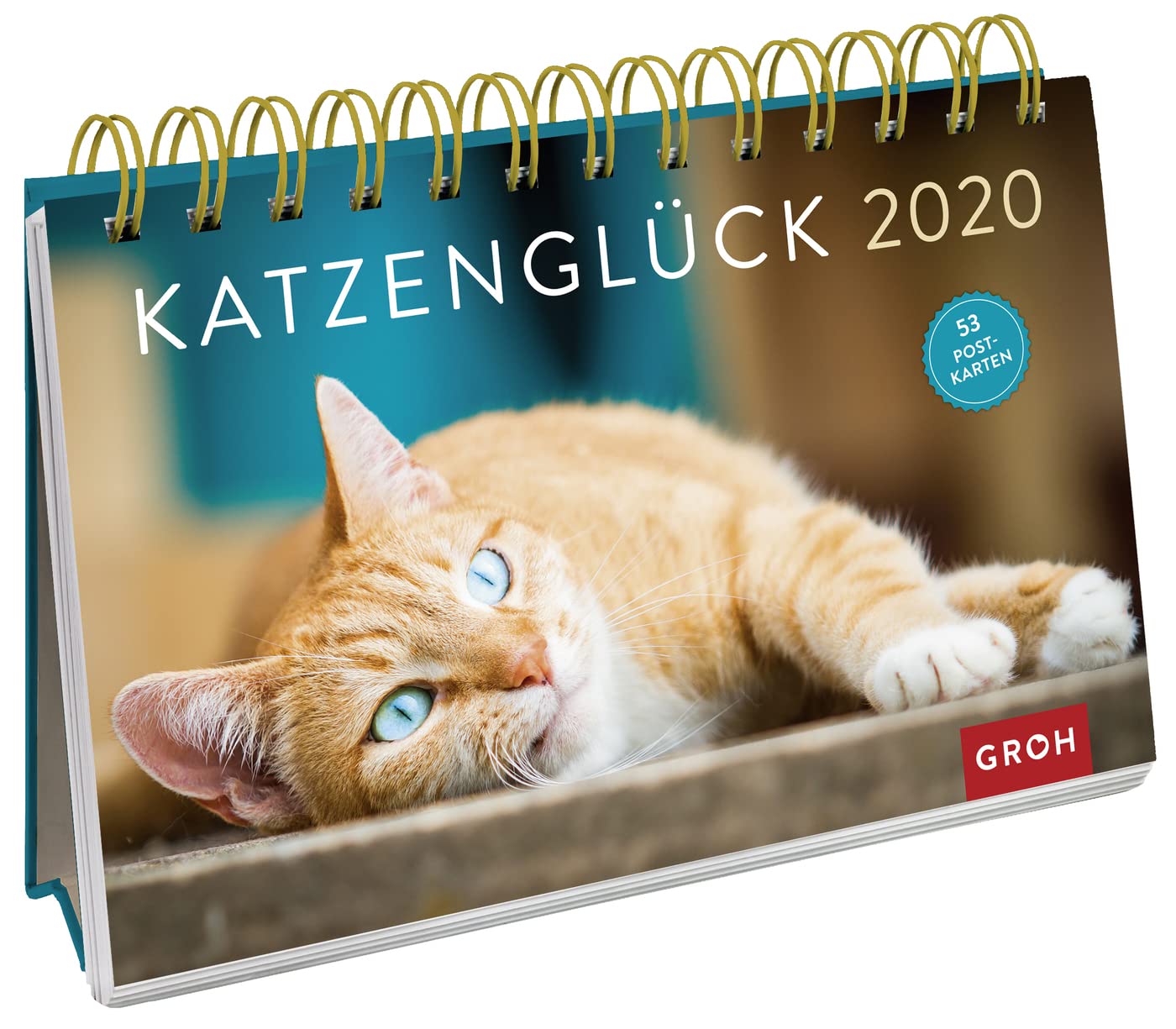 Katzenglück 2020 PostkartenKalender mit separatem Wochenkalendarium