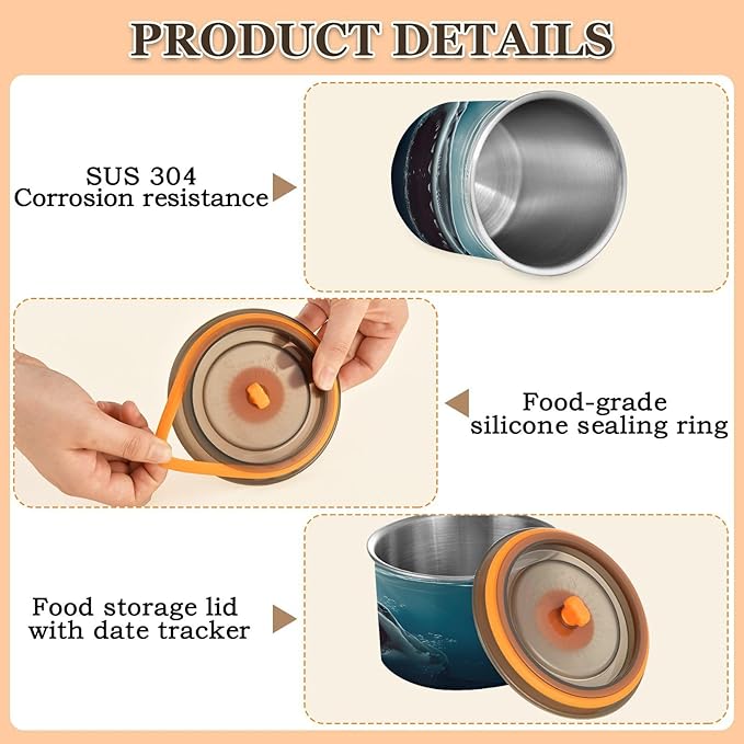 Almacenador de Alimentos ALAZA 30 oz Acero Inoxidable con Tapa miniatura 6