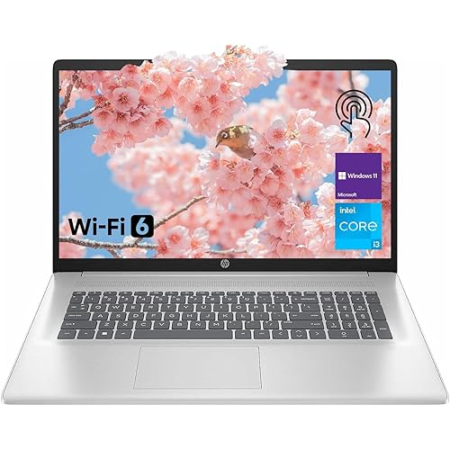 HP 17.3" Laptop for Home, Students, Business, Lifetime Office 365 for The Web, 17.3" Touchscreen, 8-Cores Intel CPU, w/Copilot, 8GB RAM, 128GB eMMC, Camera Privacy Shutter, Win11