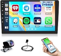 Univerzális 1 DIN Autórádió Android 15 - 10" Érintőképernyős Fejegység 2GB+64GB, Vezeték Nélküli CarPlay, Bluetooth 5.0, GPS Navigáció, WiFi, To 1
