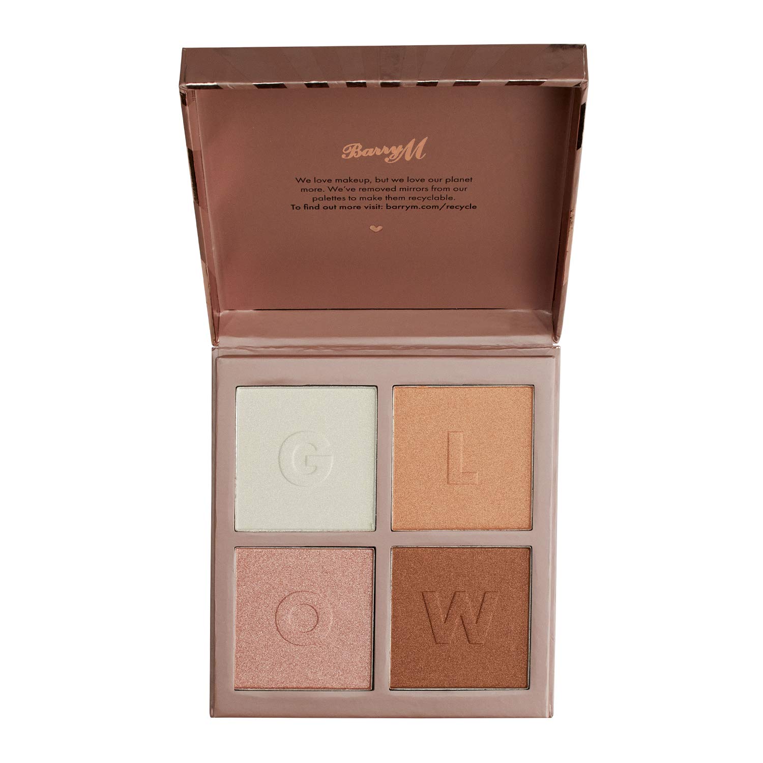 Barry M Cosmetics Glow Beam Illuminating Highlighter Palette, Shimmer, Infused With Shea Butter