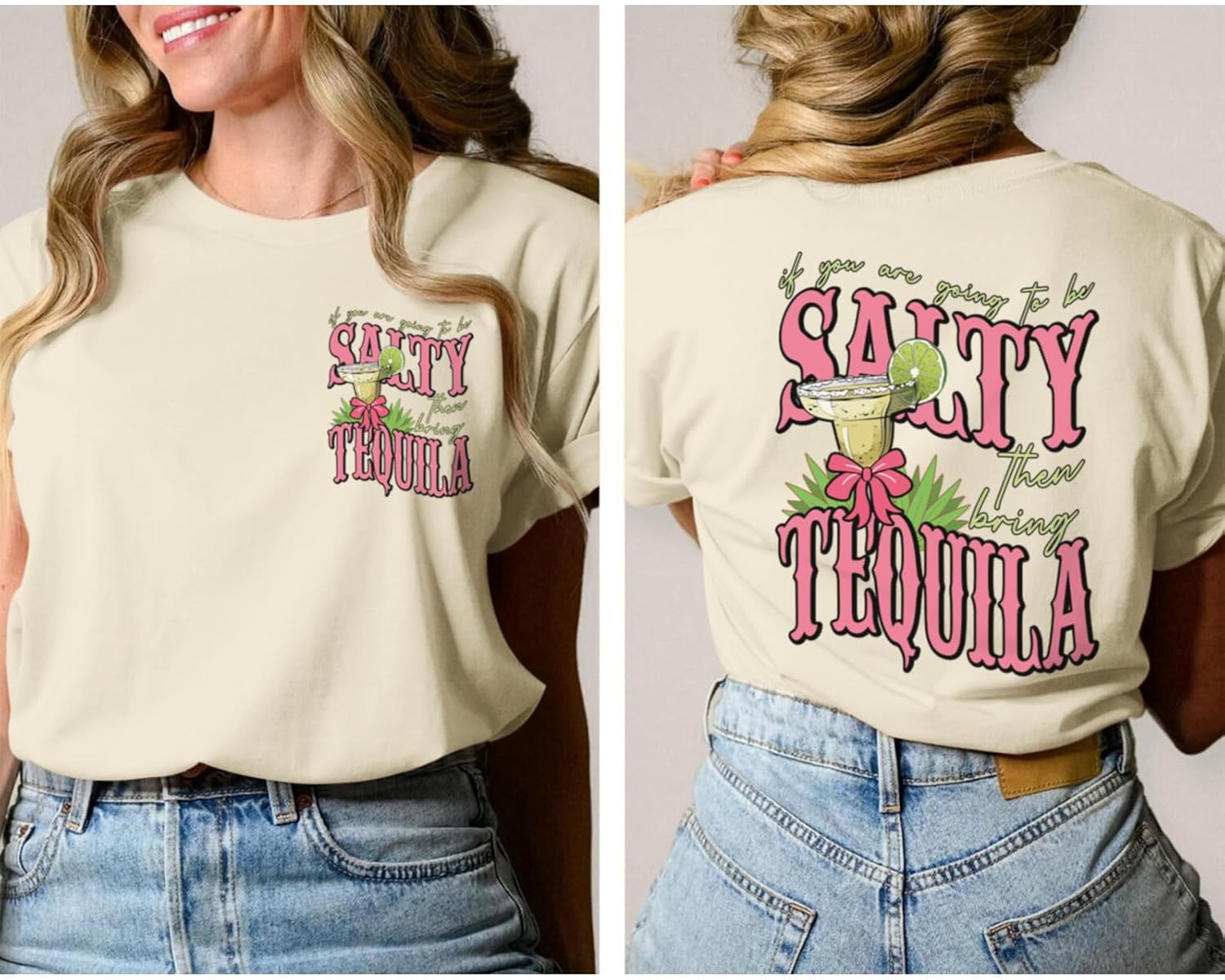Funny Tequila Shirts for Women Cinco De Mayo Shirt Margarita Drinking Salty Graphic Tees Casual Short Sleeve Tops - Image 2