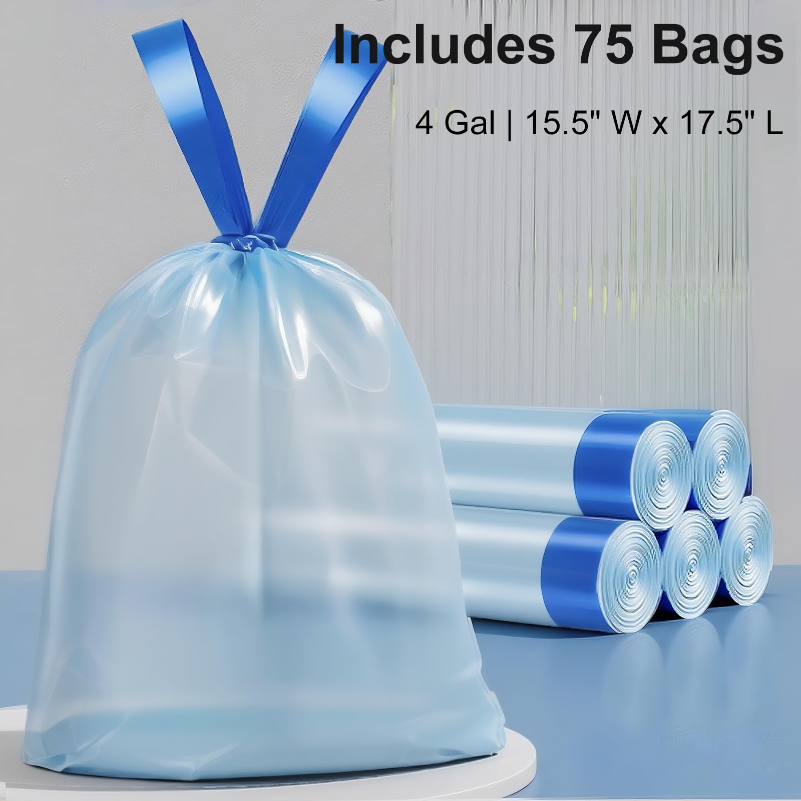 Slim Bathroom Trash Can - 2.3 Gallon with Lid -8 Slim Bathroom Trash Can - 2.3 Gallon with Lid -8