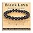 AD Beads Handmade Gemstone Stretch Elastic Bracelet Crystal Healing Reiki Nature\'s Beauty and Spiritual Essence Unisex (8mm, Black Lava (Warmth Generator))